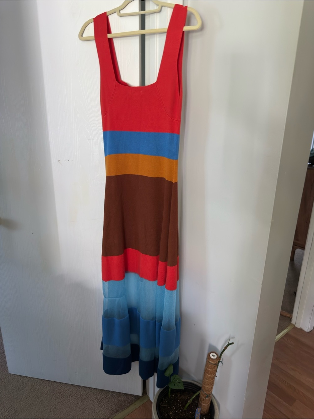 Maeve Anthropologie Sleeveless Blocked Knit Midi Dress - Picture 7 of 9